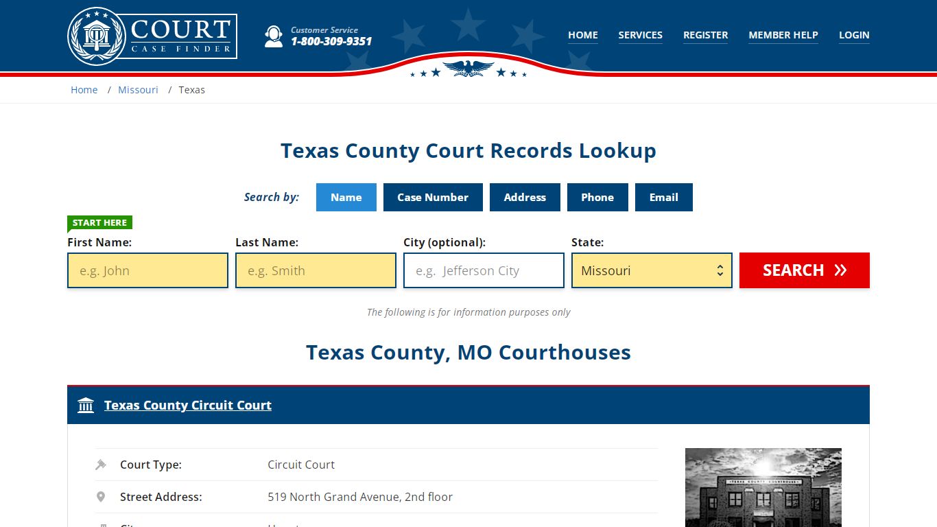 Texas County Court Records | MO Case Lookup